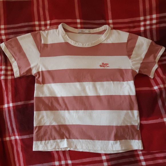 RPM Rose Stripe Tee size 10 - Picture 5 of 7